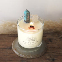 Cargar imagen en el visor de la galería, Vela Amazonita y Cuarzo Cristal