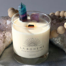 Cargar imagen en el visor de la galería, Vela Fluorita Multicolor y Amatista